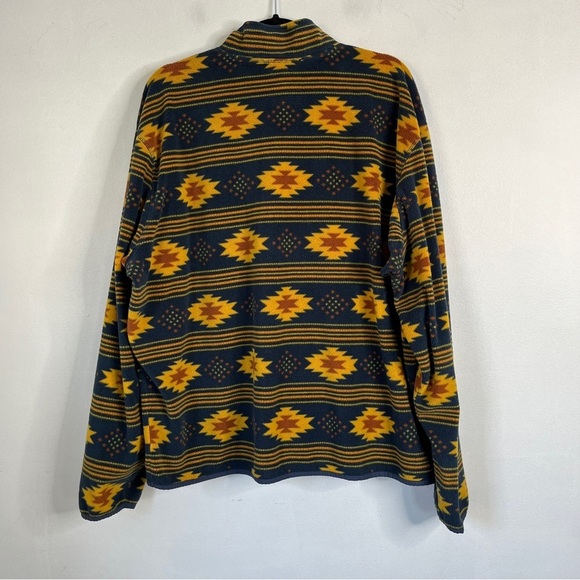 Duluth Trading Co Fleece 1/4 Zip MockJacket Southwest Pattern Relaxed Fit XL - Picture 2 of 8